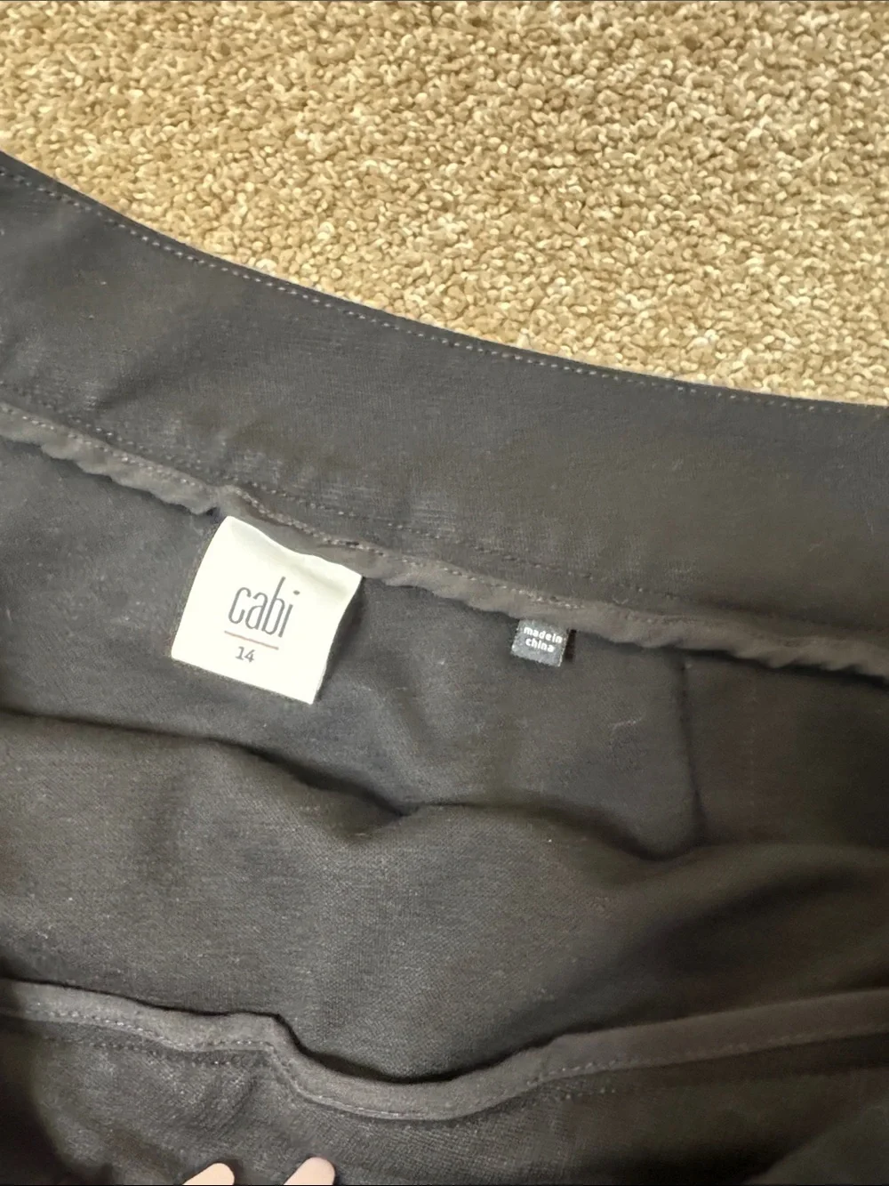 Cabi skirt Black Lace-Trim A-Line stretch pull on comfort career business office